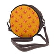 thumbnail image 2 of Lsque Red Crab Pattern Shoulder Bag – Microfiber Leather Crossbody with Detachable Strap & Handle Ring, Waterproof & Durable, Elegant Everyday Carry, 2 of 5