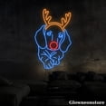 thumbnail image 4 of Glowneon Dachshund Dog With Reindeer Neon Sign, Dachshund Dog Led Sign, Sausage Dog Wall Décor, 4 of 5
