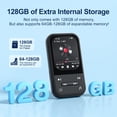 thumbnail image 4 of Reproductor MP3 ZAQE X20 128GB Bluetooth 5.3 Diseño con Clip de 2", 4 of 7