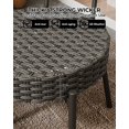 thumbnail image 2 of 3-Piece All-Weather Wicker Bistro Set,2 Rattan Chairs + Tempered-Glass Table, Compact Outdoor Dining Furniture for Garden, Backyard, Balcony & Apartment, 2 of 7