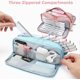 thumbnail image 3 of Large pencil case with 3 compartments, pencil case, school pencil case for girls, boys, te, 3 of 5