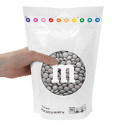 M&M'S Silver Milk Chocolate Candy, 2 lb Bag for Celebrations and Party Favors