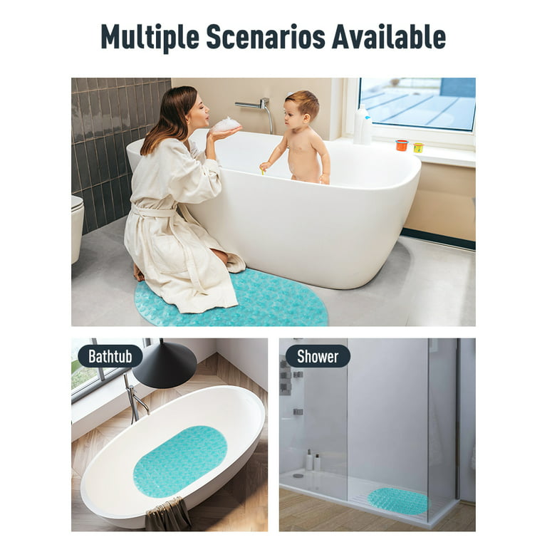 Non Slip Shower Tub Floor Bubble Mat Bathroom Safety Rubber