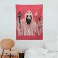 thumbnail image 3 of ONETECH  Pink tapestry No You Hang up Funny Small Tapestries Horror Ghost style Scary Face tapestry Halloween Wall Art Decor Aesthetic for Bedroom Wall Hanging for Teen Dorm Decor, 3 of 7