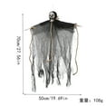 thumbnail image 6 of Deeceymbur Extra Large Hanging Ghost Decoration with Rope Skull Head Halloween Prop for Yard Party 29.53x21.65in, 6 of 9