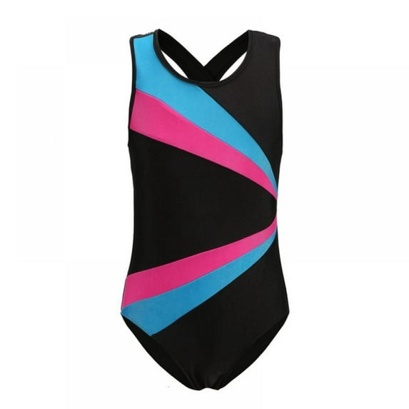 3-14T Girls Gymnastics Leotard Toddlers Kids Activewear Dresses Sleeveless Dance Ballet Suit