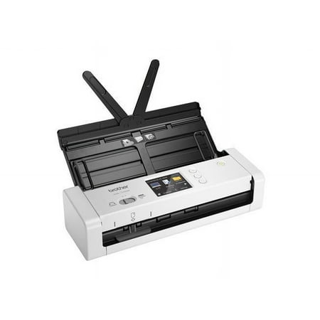 Brother - ADS-1700W Wireless Desktop Document Scanner with Touchscreen LCD - White