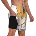 thumbnail image 2 of Yiaed Prince Corgi Dog Print Mens Swim Trunks Bathing Suit Compression Liner Beach Swim Shorts Swimwear Quick Dry Zipper Pocket No-Chafing Board Short-Medium, 2 of 6