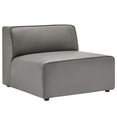 thumbnail image 4 of Modway Mingle Vegan Leather 7-Piece Sectional Sofa in Gray, 4 of 11