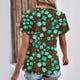 thumbnail image 3 of Tops de Algodón para Mujeres Cuello en V Moda Casual Manga Corta Primavera Verano Top para el Hogar Y Diario, 3 of 6