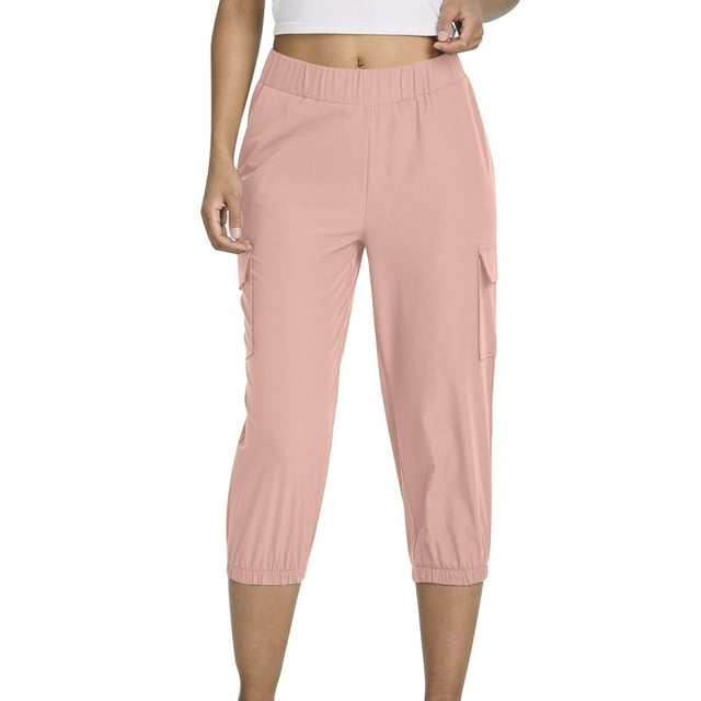 Jogger Sweatpant for Womens Drawstring Adjustable High Waisted Athletic Track Pants Athletic-Fit Tummy Control Put On Stretch Trousersworkout Running Yoga Gym Pants with Pockets