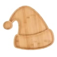 thumbnail image 3 of Plato decorativo navideño, bandeja de madera para servir, organizador rústico para regalos de inauguración de la casa Sombrero, 3 of 9