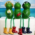 thumbnail image 5 of DAMAI 3 Pcs Frog Figurines Shelf Sitter Resin Frog Statue Ornament, 6.2inch Frogs Statues Resin for Indoor & Outdoor Great for Gardening & Decoration Planter Fun Gift, 5 of 9