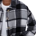 thumbnail image 3 of Women's Gameday Couture Gray Philadelphia Eagles  Fieldside Fun Plaid Button-Up Overshirt, 3 of 3