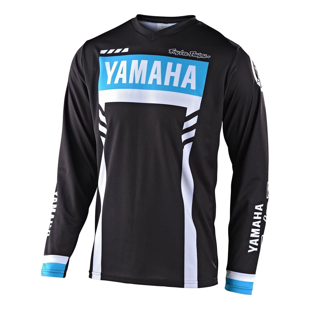 Troy Lee Designs GP Yamaha Mens Off-Road Motorcycle Jersey Black/Cyan/Medium