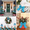 thumbnail image 7 of Duslogis Light Blue Ribbon for Christmas Tree Blue Christmas Ribbon Wired Glitter Ribbons Garland 2.5 Inch 10 Yards Thick Wired Ribbons for Gift Wrapping Party Decoration, 7 of 7