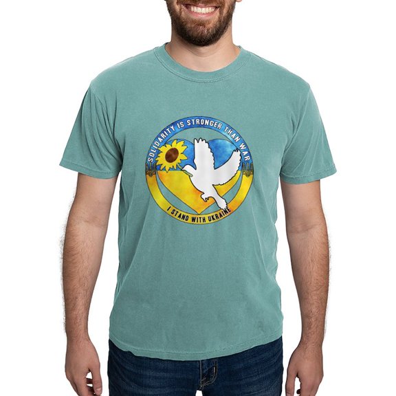 CafePress - I Stand With Ukraine T Shirt - Mens Comfort Colors Shirt