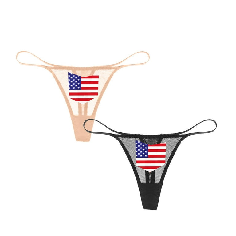 Varsbaby Woman's G-String Thongs with National Flag Pattern 2 Pack - Walmart .com