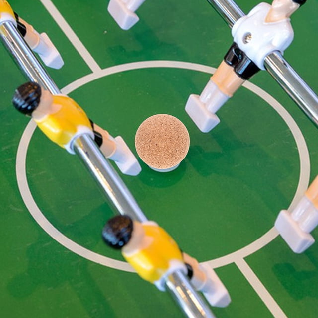 WEAVILUX 5 Pcs Petits Ballons de Baby-Foot en Liège pour Accessoires de Soccer de Table Usage Intérieur Kaki