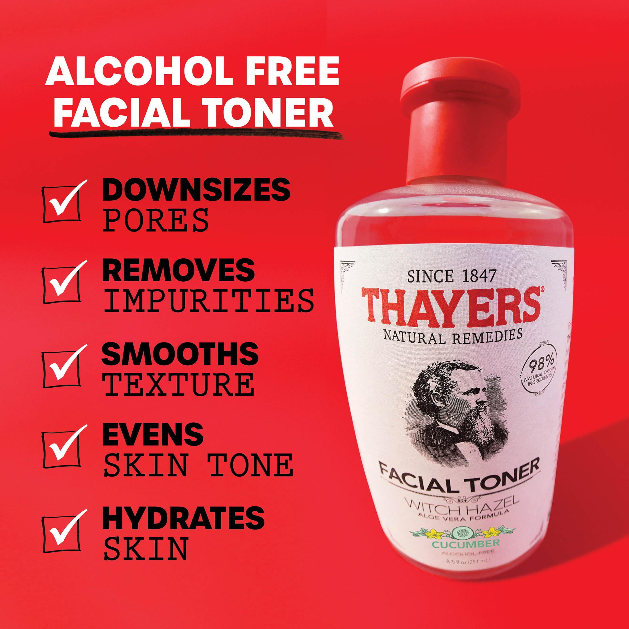 Thayers Alcohol-Free Cucumber Witch Hazel Facial Toner, 8.5 oz