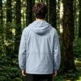 thumbnail image 7 of Sewkxo Mens Rain Jacket Lightweight Raincoat Waterproof with Hood Outdoor Windbreaker Jacket Travel Rain Jackets,Light Blue M, 7 of 7