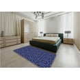 thumbnail image 4 of Ahgly Company Indoor Round Patterned Royal Blue Area Rugs, 5' Round, 4 of 6