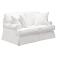 thumbnail image 2 of Horizon 4PC Slipcovered Living Room Sofa Set White Washable Performance Fabric, 2 of 8