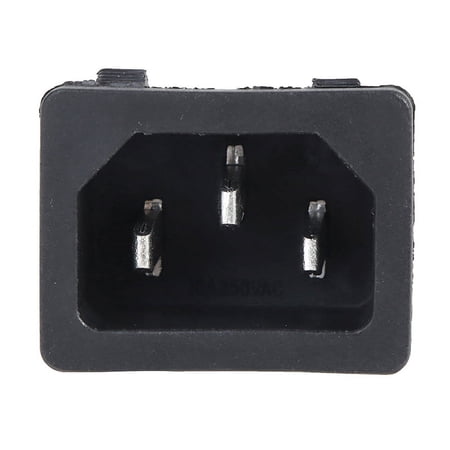 AC Socket 3 Pin 250V Rocker Switch 10A Inlet Plug Connector Socket Mount