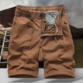 thumbnail image 4 of ZRGHAOYLQ Big and Tall Cotton Cargo Shorts for Men Elastic Waist Bermuda Shorts Lightweight Zipper Buckle Shorts Tactical Outdoor Hiking Work Shorts, 4 of 4