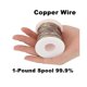 thumbnail image 5 of 99.9% Dead Soft Copper Wire, 18 Gauge/ 1 mm Diameter, 213 Feet/ 65 M, 1 Pound Spool Pure Copper Wire, 5 of 5