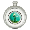 thumbnail image 1 of Baseball Player Gumby Round Stainless Steel 5oz Hip Drink Flask, 1 of 4