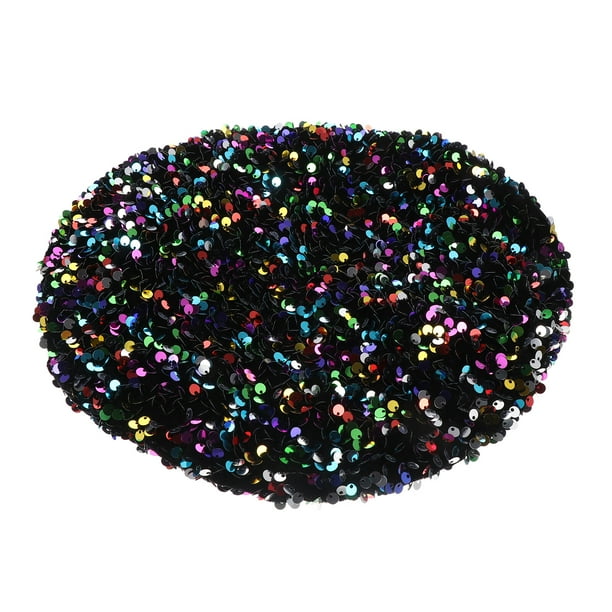 1pc Otoño e Invierno Boina Brillante Boina Con Lentejuelas Moda Brillante Sombrero para Mujer