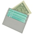 thumbnail image 3 of Premium Gray Soft Genuine Leather Simple Credit Card Holder, 3 of 4