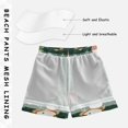 thumbnail image 3 of FORMRS Boys Swim Trunks Quick Dry Mesh Liner Boardshorts Sizes XS-XL, Green Christmas Trees, 3 of 7