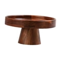 thumbnail image 2 of Bandeja de madera maciza, pedestal para pasteles, base alta, plato para cupcakes, redondo, con patas altas L, 2 of 9