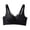 Black, variant on Women's Lace Wireless Adjustable Shoulder Strap Daily Support Bra with Molded Cups