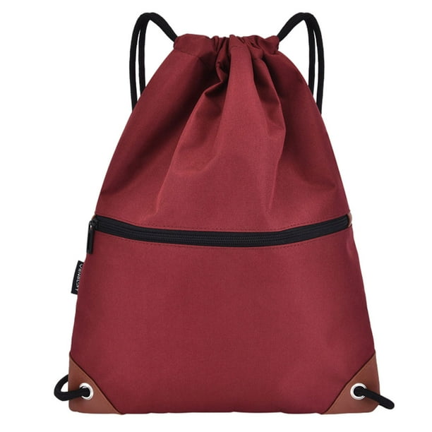 Naiovety con cordón Impermeable Correa ajustable para el hombro Entrenamiento al aire libre Camping Almacenamiento Bolsa deportiva Ropa Deportiva, Zapatos Rojo