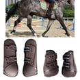 thumbnail image 4 of 4 Pieces Front Hind Legs Jumping Tendon Horses , Leg , Durable Dressage Horse Riding Equestrian Equipment - Brown L, 4 of 10