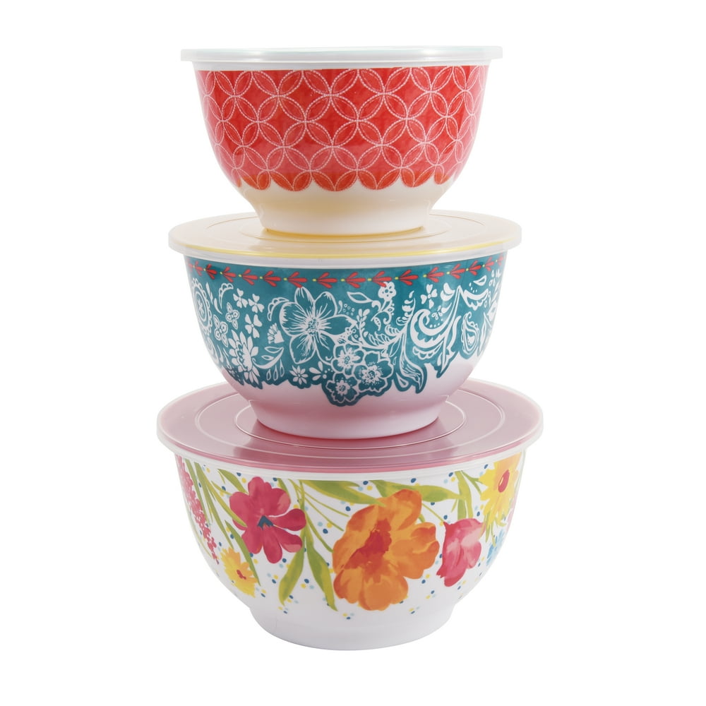 The Pioneer Woman Sunny Days Melamine Bowl Set, 6 Piece Set Walmart