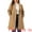 Camel, variant on DARING DIVA Women's Plus Size Mid Length Notch Lapel Pea Coat 1X Camel