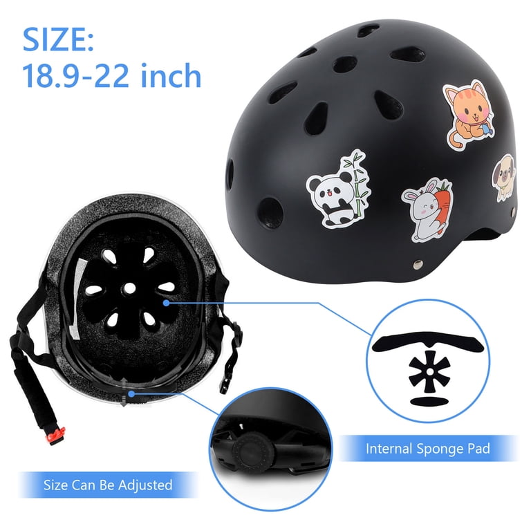 22 toddler bike helmet Tripumer Kids Toddler Bike Helmet Adjustable Ages 3-8 Years Boys Girls Black