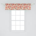 thumbnail image 2 of Ambesonne Floral Window Valance, Summer Time Flowers Leaves, 42" x 12", Eggshell Dark Coral, 2 of 3