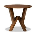 thumbnail image 2 of Baxton Studio Irene Modern and Contemporary Walnut Brown Finished 35-Inch-Wide Round Wood Dining Table, 2 of 5