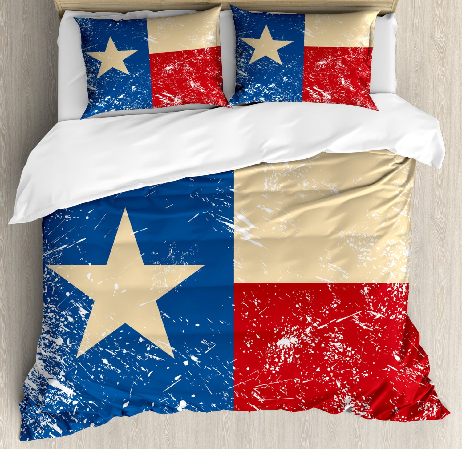 Texas Star Duvet Cover Set King Size, Blue And Gold King Size Duvet Cover Sets