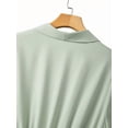 thumbnail image 7 of Plus Size Womens Green A-Line Dress With Shawl Collar And Short Sleeves For Formal Occasions, 7 of 7