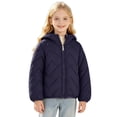 thumbnail image 3 of Uobin Girls -Lined Hooded Parka Jacket, Mid-Length Winter Coat with Zip Pockets for Kids Outdoor, 3 of 7