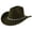 A1#1-tg08#-Green, variant on Women's Felt Cowboy Hat with Rhinestone Chain and Wide Brim for Festival Party