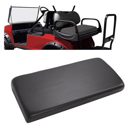 Rear Seat Bottom Cushion Compatible with Club Car DS 1979-2000.5 Golf Cart Seat Replacement Black
