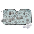 thumbnail image 2 of Lsque Pirate Adventure Map Car Windshield Sun Shade | Accordion Folding Style Auto Shade for Car Truck SUV Van | Blocks UV Rays Sun Visor Protector | Medium, 2 of 7