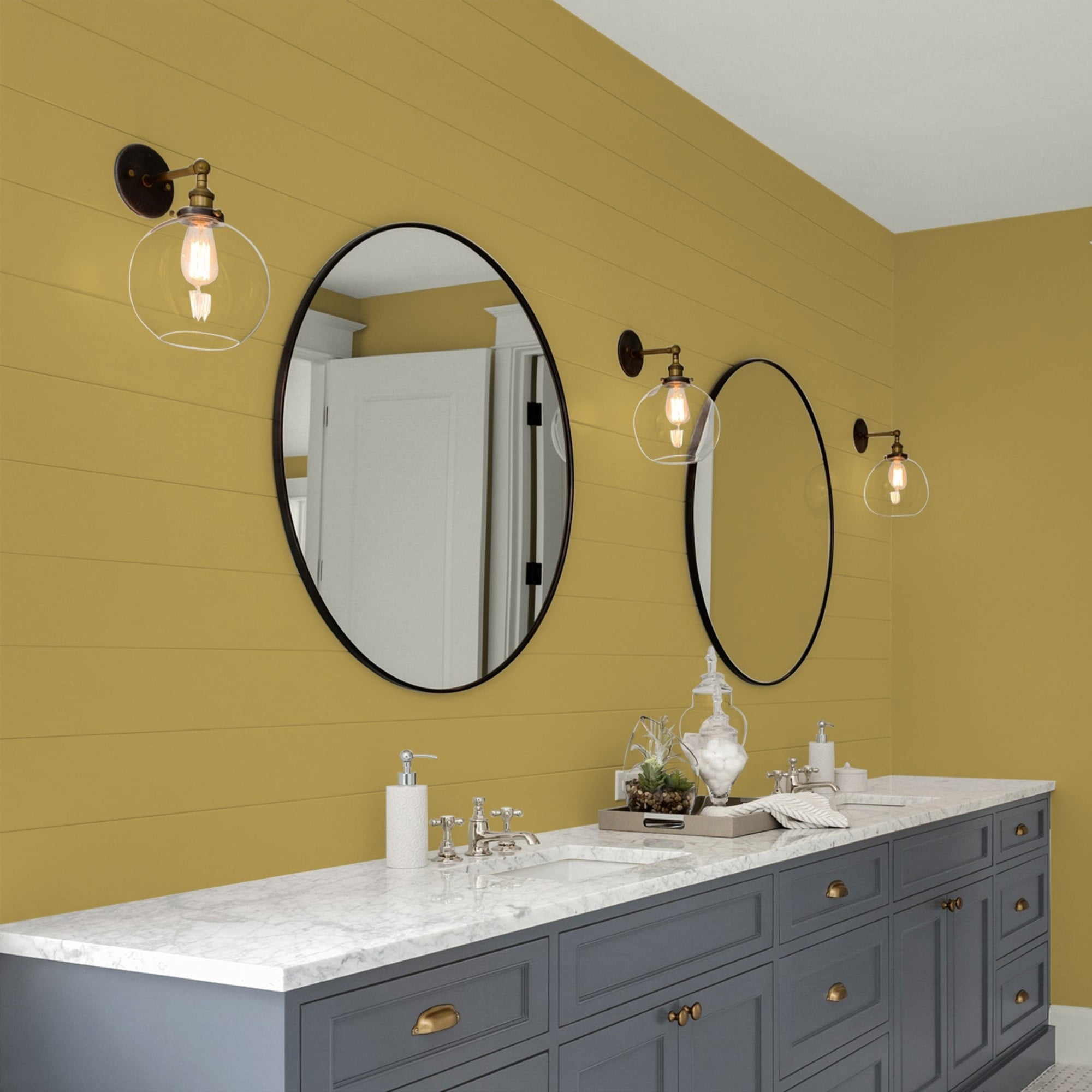 Glidden One Coat Obsession / Yellow Eggshell Interior Paint with Primer, 1 Gallon